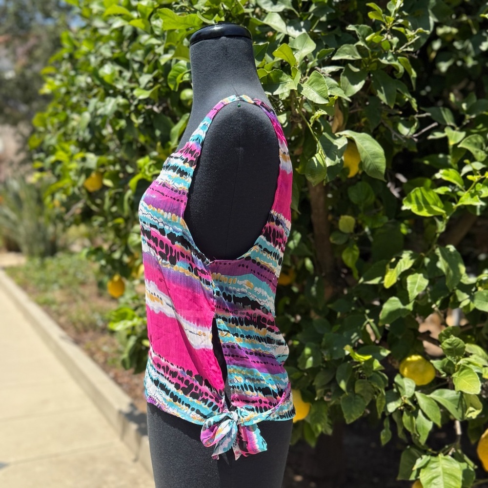 Pippa Lynn batik print tank top - size S - Picture 2 of 4
